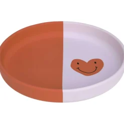 Assiette en silicone Happy Rascals Coeur lavande|Lässig Outlet