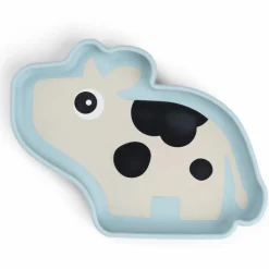 Assiette silicone avec ventouse Dotti Bleu|Done by Deer