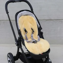 Assise en peau d'agneau pour poussette et siège auto Patchwork Nature|Kaiser Sale