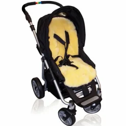 Assise en peau d'agneau pour poussette et siège auto Patchwork Nature|Kaiser Sale