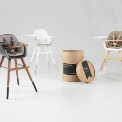 Best Micuna Assise tissu chaise haute Ovo Luxe blanc