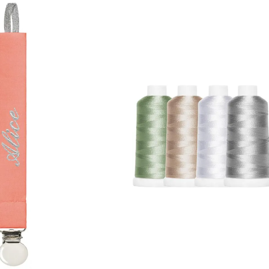 Hot ANVIE Attache sucette corail (personnalisable)