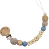 Attache sucette en bois gris et bleuet (personnalisable)|Tata Lucette Sale