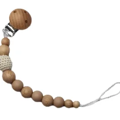 Attache sucette en bois Nude blanc cassé|Tata Lucette Best