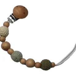 Attache sucette en bois Yoyo vert|Tata Lucette Outlet