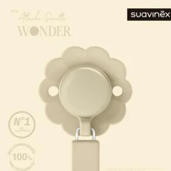 Attache sucette en silicone Wonder Whitecap Gray|Suavinex Clearance