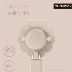 Sale Suavinex Attache sucette en silicone Wonder Mauve Chalk