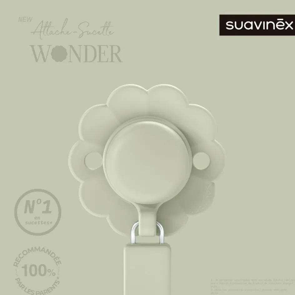 Attache sucette en silicone Wonder Almost Aqua|Suavinex Hot