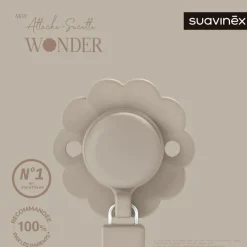 Suavinex Attache sucette en silicone Wonder Gray Cloud