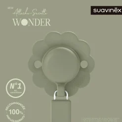 Attache sucette en silicone Wonder Hedge Green|Suavinex Best