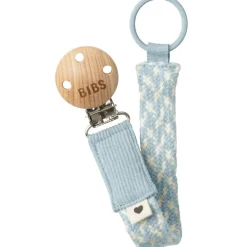 BIBS Attache tétine Baby blue-Ivory