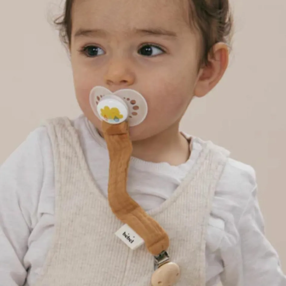 Attache tétine Comme un bonbon camel|BEBEL Discount