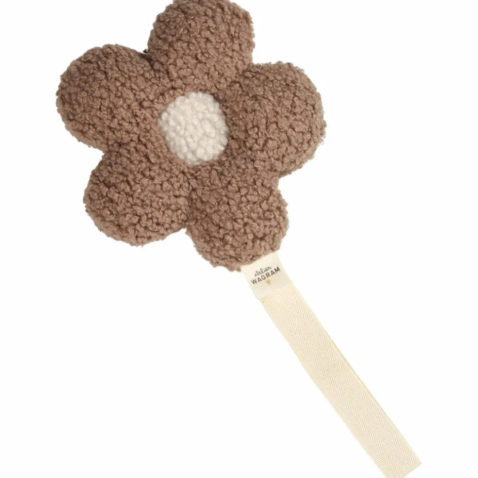 Attache tétine Fleur moumoute Beige-Ecru|Atelier Wagram Discount