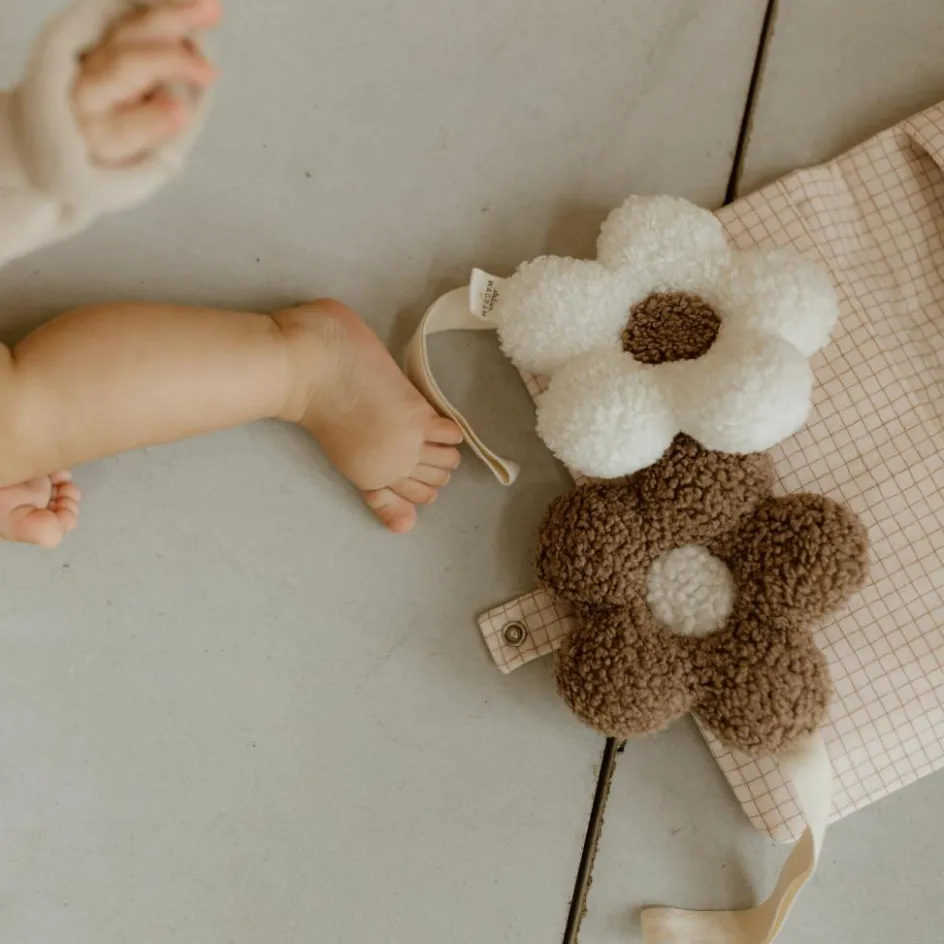 Attache tétine Fleur moumoute Beige-Ecru|Atelier Wagram Discount