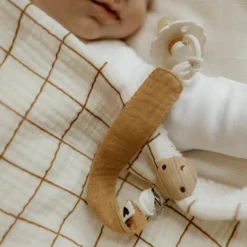 Attache tétine Gaze Camel (personnalisable)|Atelier Wagram Hot