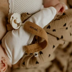 Attache tétine Gaze Camel (personnalisable)|Atelier Wagram Hot