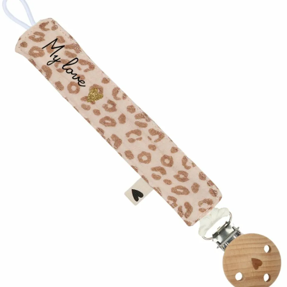 Hot Atelier Wagram Attache tétine Gaze Léopard (personnalisable)