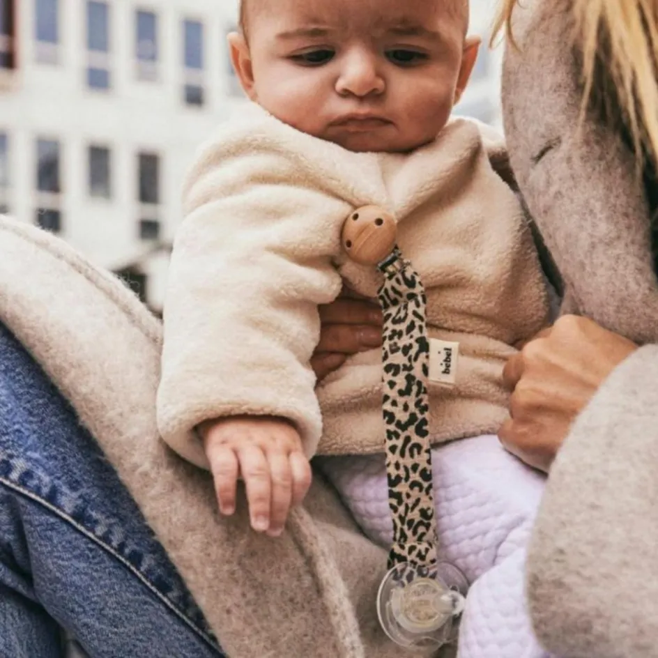 Attache tétine Léopard beige|BEBEL Sale