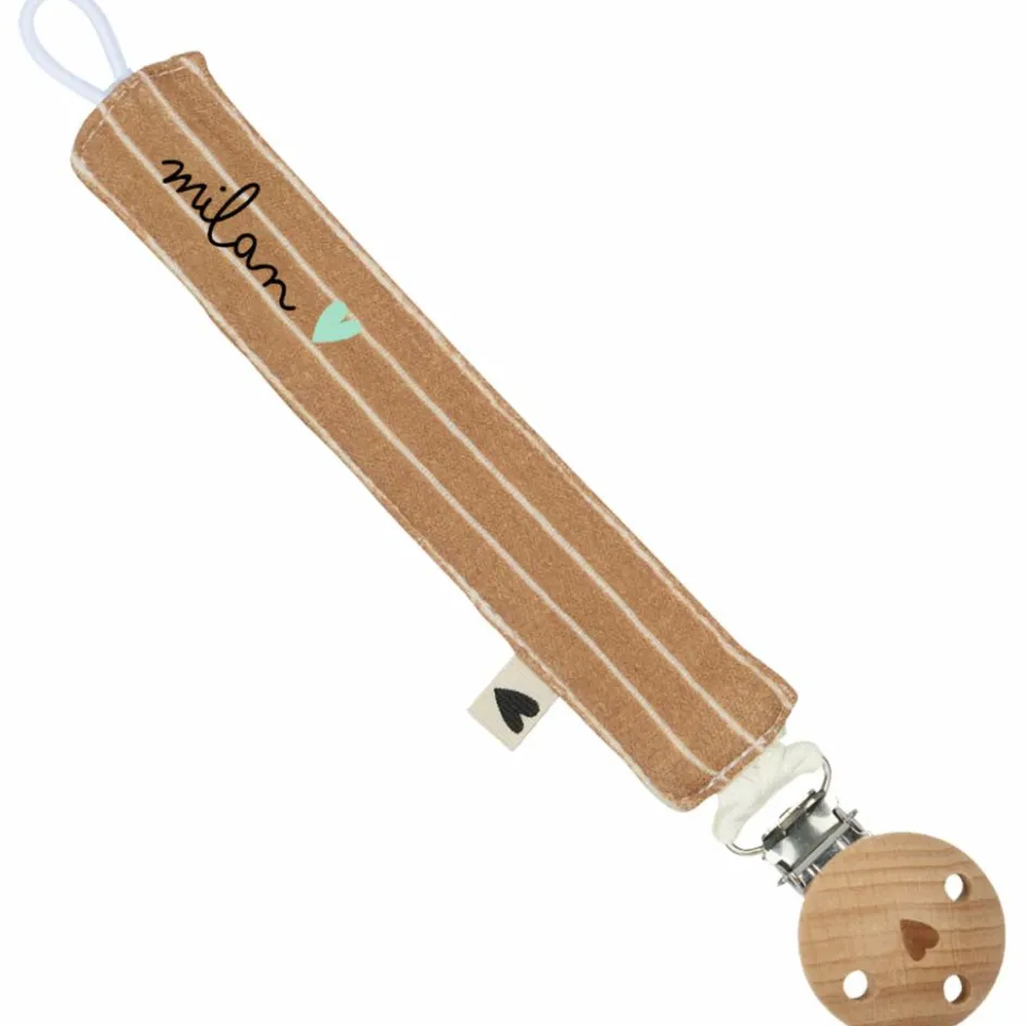 Discount Atelier Wagram Attache tétine Rayures Fines (personnalisable)