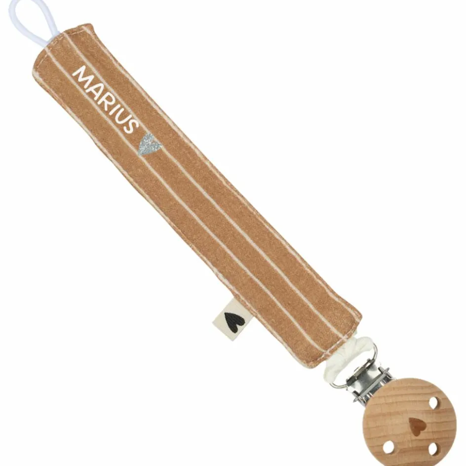 Discount Atelier Wagram Attache tétine Rayures Fines (personnalisable)