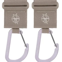 Attaches poussette pour sac à langer avec mousqueton rose|Lässig Best