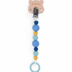 Hot Moulin Roty Attache-tétine bois et silicone hamster Puce et Pilou