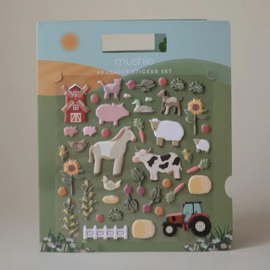 Autocollants réutilisables Sticker Book Farm|Mushie Clearance