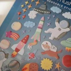Sale Mushie Autocollants réutilisables Sticker Book Space
