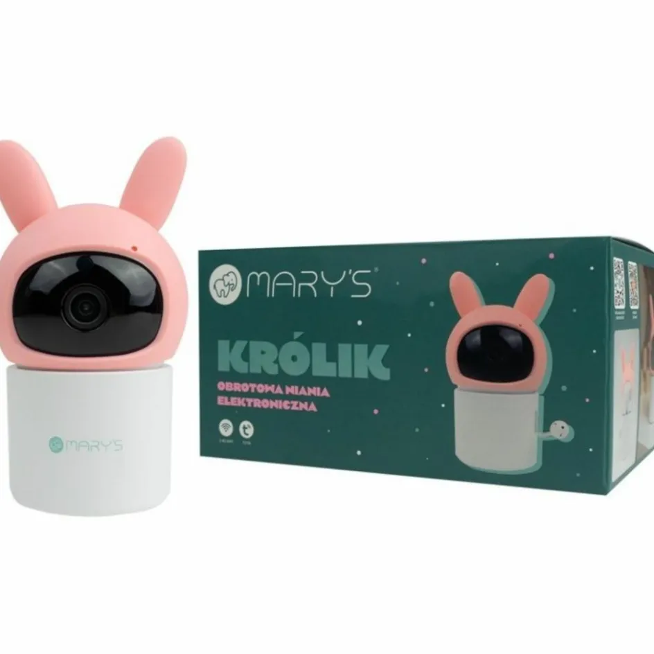 New Mary's Babyphone rotatif Lapin Rose