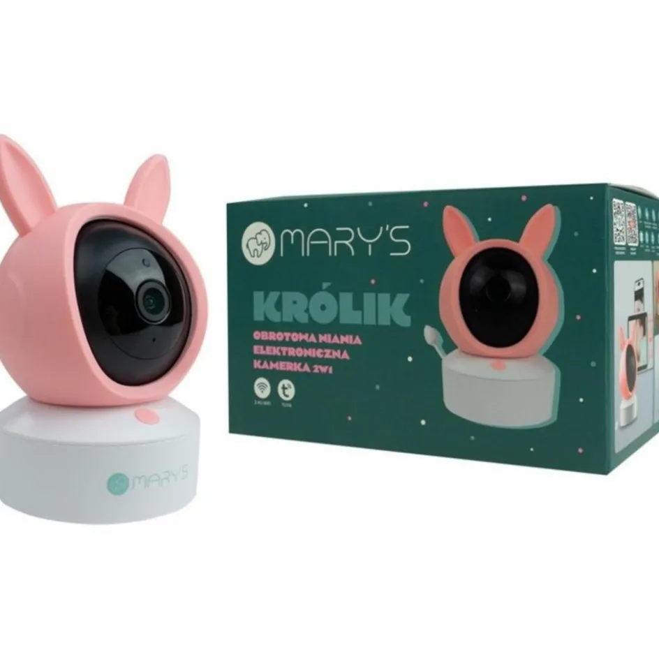 New Mary's Babyphone vidéo avec caméra 2 en 1 Lapin Rose