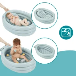 Baignoire gonflable Aqua dots avec transat intégré|Babymoov Outlet