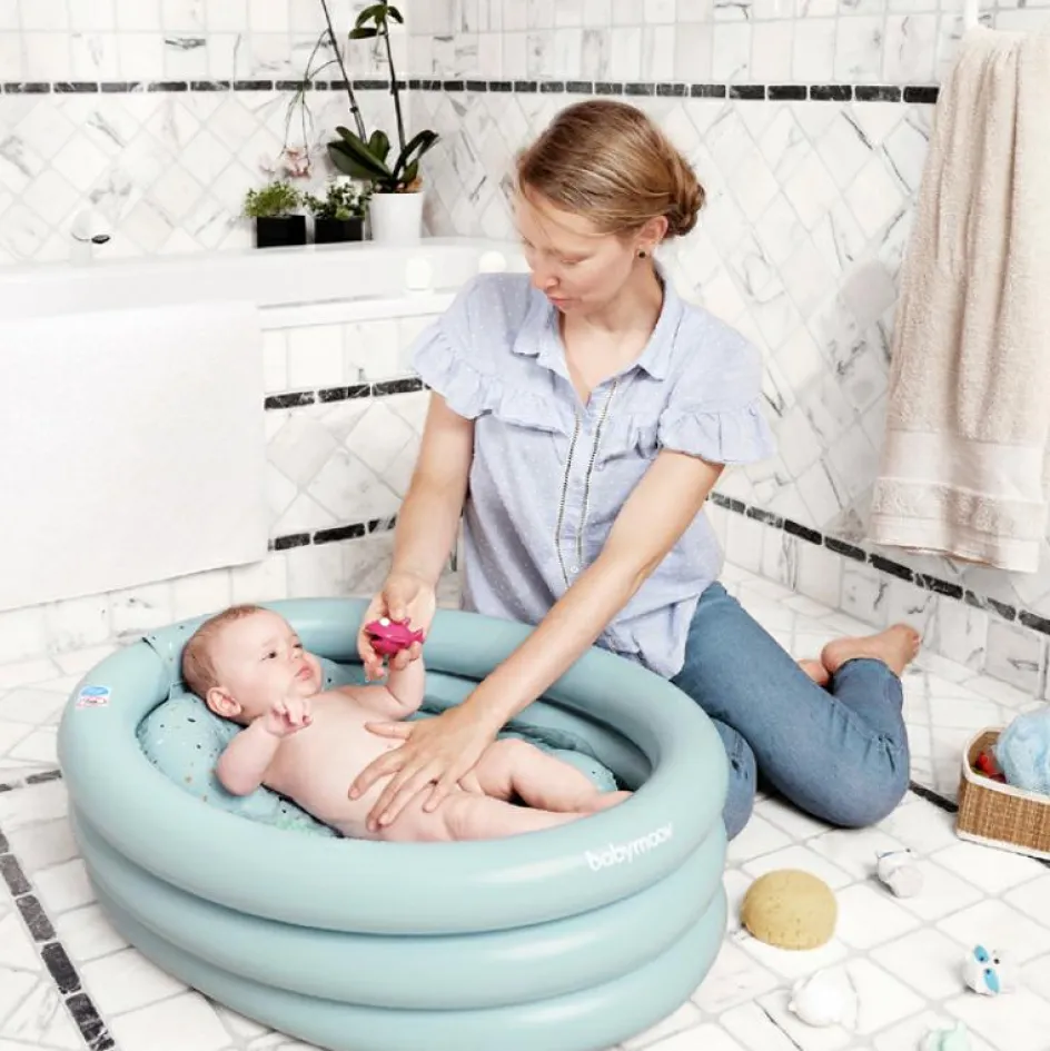 Baignoire gonflable Aqua dots avec transat intégré|Babymoov Outlet