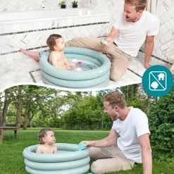 Baignoire gonflable Aqua dots avec transat intégré|Babymoov Outlet