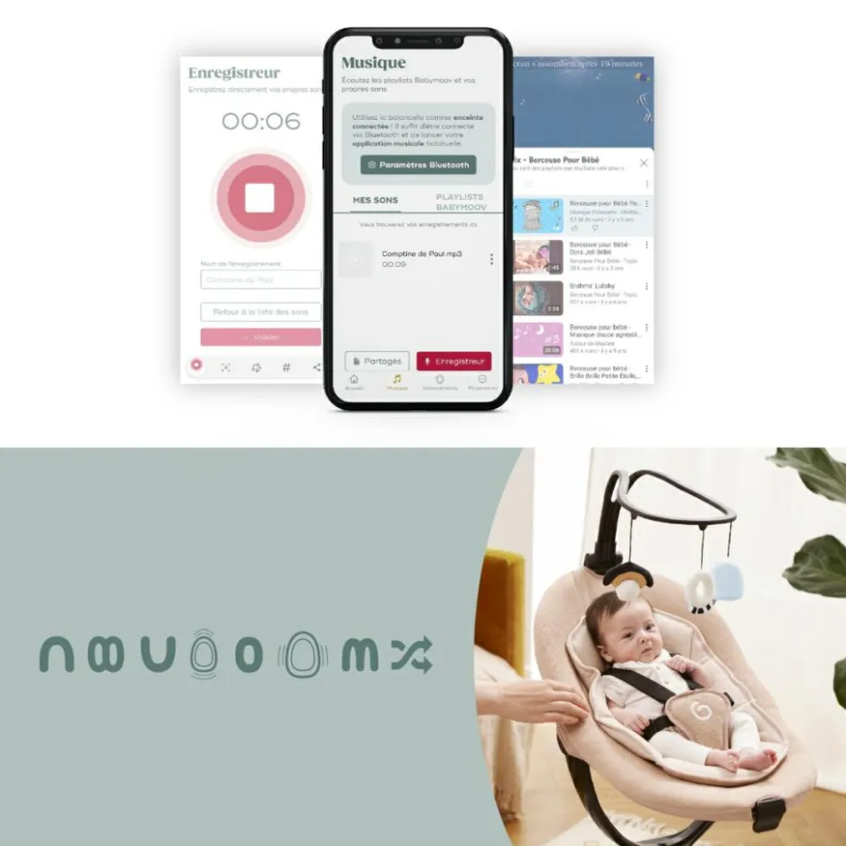 Balancelle connectée Swoon Evolution Mocca|Babymoov