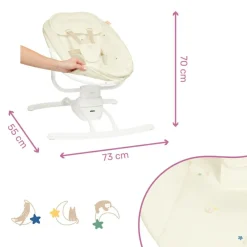 Balancelle électronique avec télécommande Crème|Badabulle