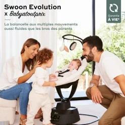 Balancelle Swoon Evolution Curl White X Babyatouprix|Babymoov Online
