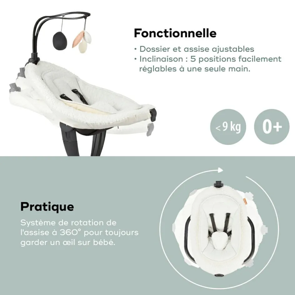 Balancelle Swoon Evolution Curl White X Babyatouprix|Babymoov Online