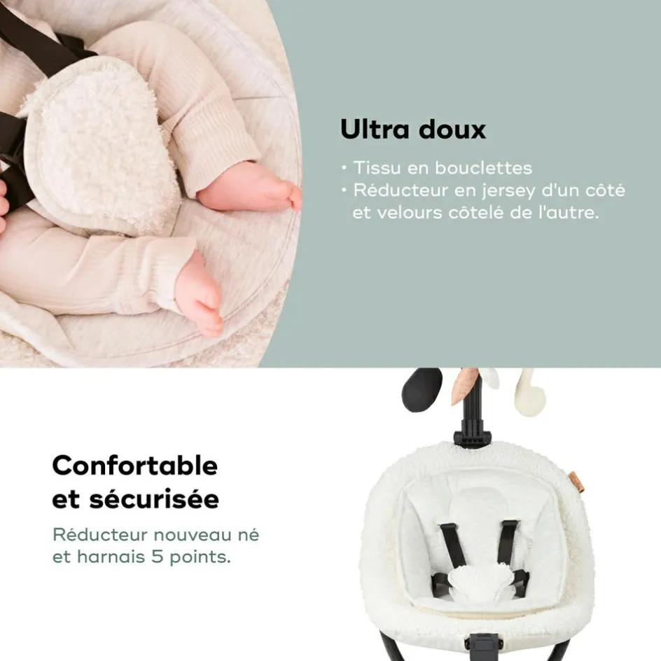 Balancelle Swoon Evolution Curl White X Babyatouprix|Babymoov Online