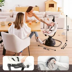 Balancelle Swoon Evolution Curl White X Babyatouprix|Babymoov Online