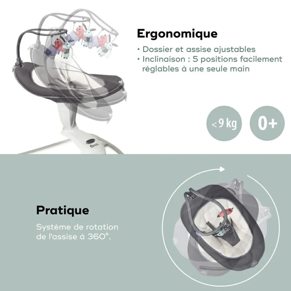 Balancelle Swoon Motion Zinc|Babymoov New