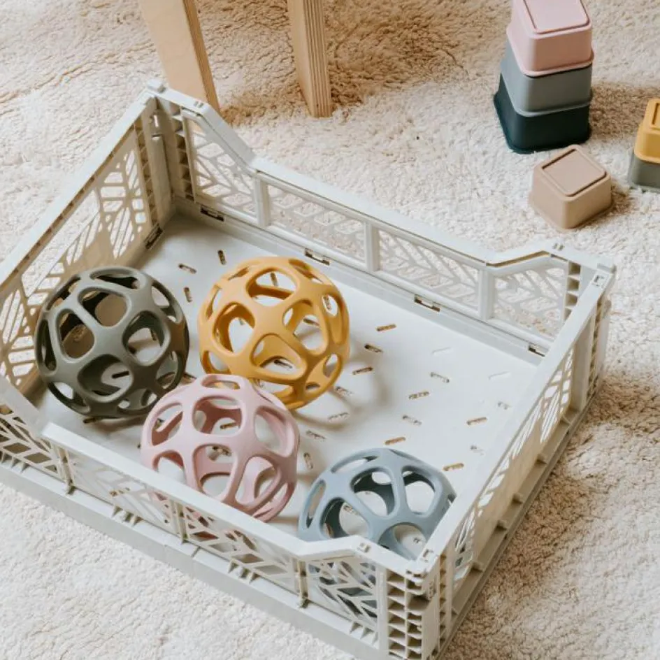 Balle de préhension en silicone Ocre|Baby's Only Best