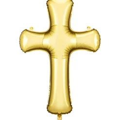 Clearance Party Deco Ballon en aluminium Croix or