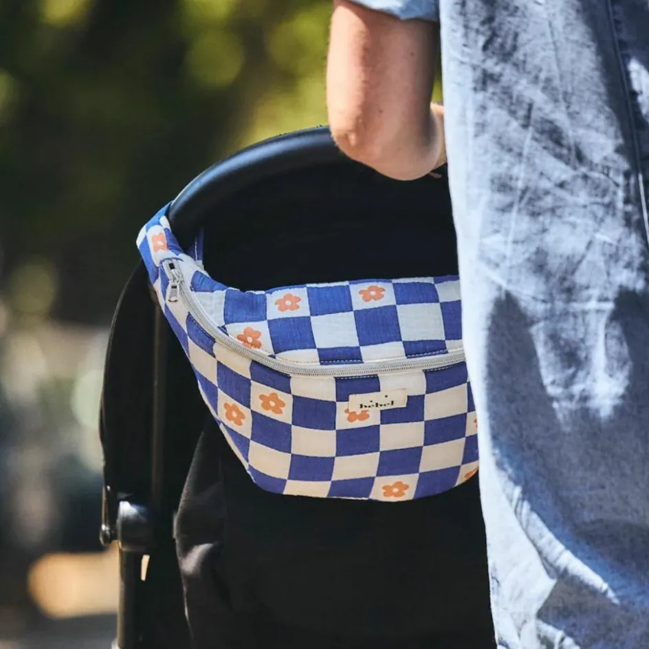 Banane à langer Comme un bonbon Romy damier bleu|BEBEL Clearance