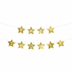 Bannière Baby shower or (290 x 16,5 cm)|Party Deco Best