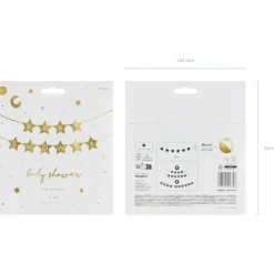 Bannière Baby shower or (290 x 16,5 cm)|Party Deco Best