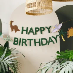 Clearance Party Deco Bannière Happy Birthday Dino (4,5 m)