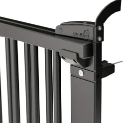 Clearance Geuther Barrière de porte pivotante en bois Noir (58-105 cm)