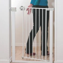 New Safety 1st Barrière de sécurité Easy close ultra-haute métal blanc