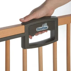 Barrière Easy Lock Wood Plus avec adaptateur escalier (84 à 92 cm)|Geuther