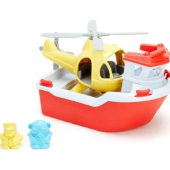 Best Green Toys Bateau de sauvetage et hélicoptère